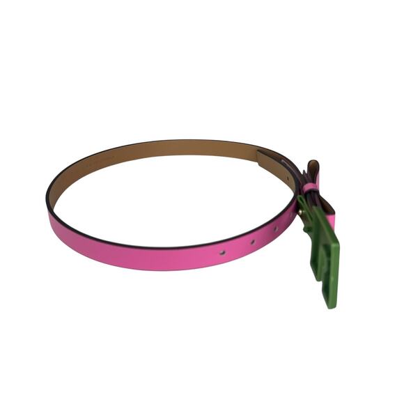 Kate Spade Bow Leather Belt in  Pink Large